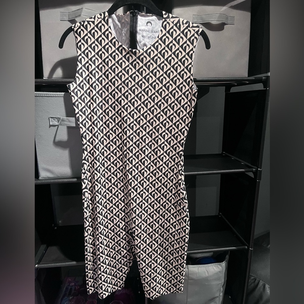 MARINE SERRE ROMPER SHORTS JUMPSUIT SLEEVELESS